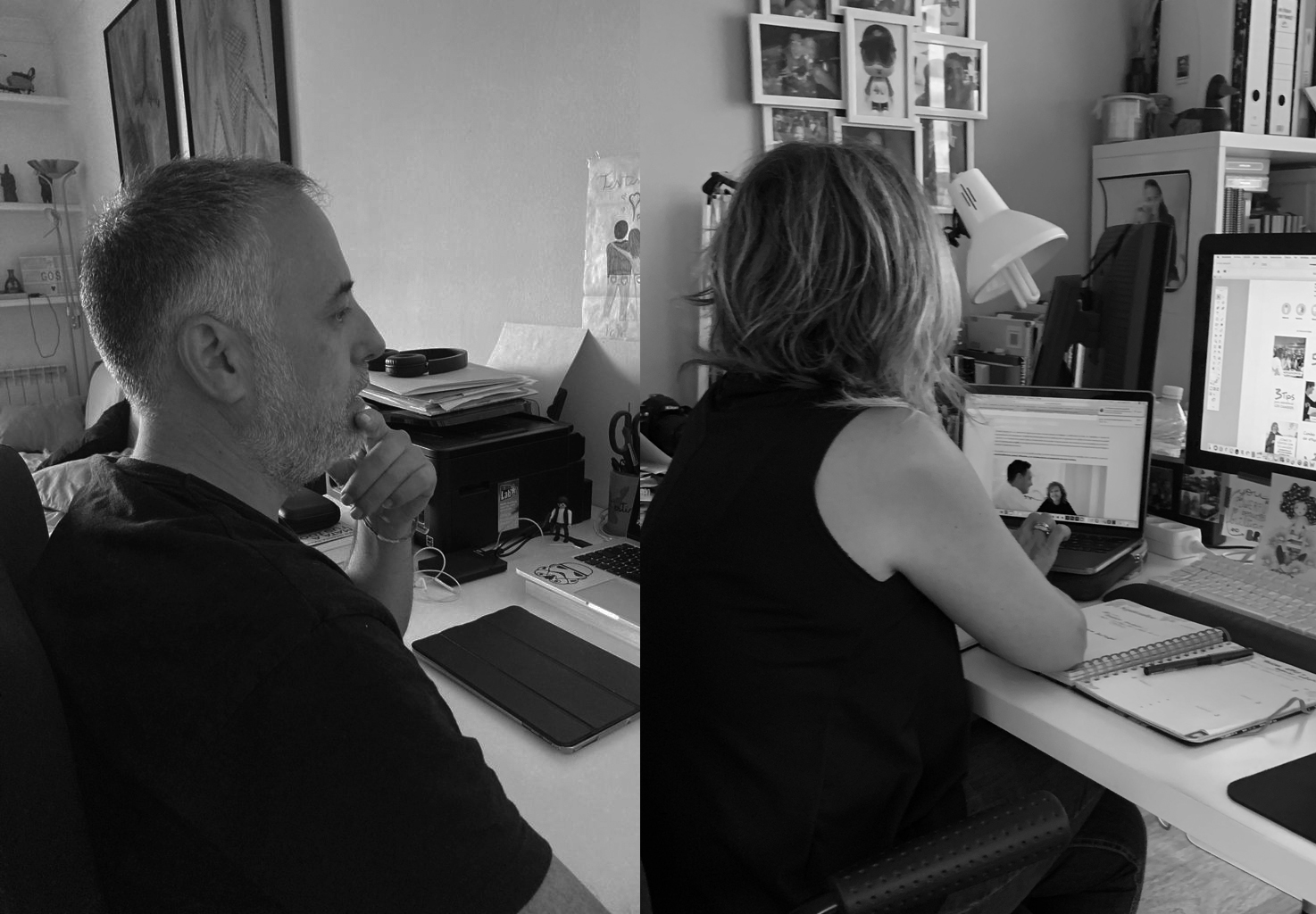 oscar i mireia treballant